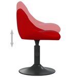 vidaXL Chaise de salle à manger Rouge bordeaux Velours