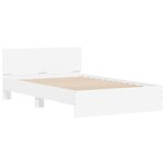 vidaXL Cadre de lit avec tête de lit blanc 120x190 cm
