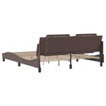 vidaXL Cadre de lit avec lumières LED marron 180x200 cm similicuir