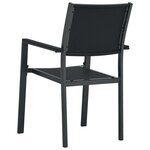 vidaXL Chaises de jardin 2 Pièces Noir Plastique Aspect de rotin