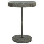 vidaXL Table de jardin Gris 75 5x106 cm Résine tressée