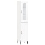 vidaXL Buffet haut Blanc 34 5x34x180 cm Bois d'ingénierie