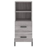 vidaXL Buffet Sonoma gris 34 5x34x90 cm Bois d'ingénierie