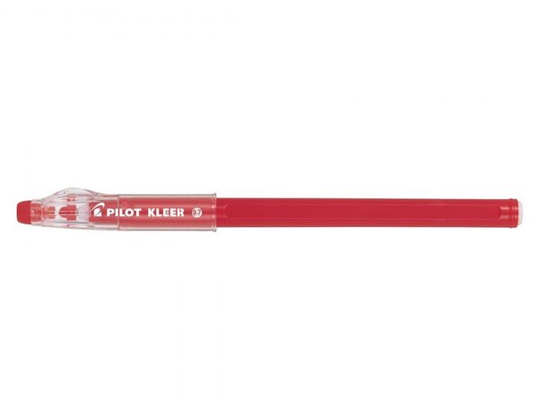 Stylo Bille à Capuchon KLEER Effaçable Pte Fine Rouge PILOT