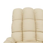 vidaXL Fauteuil de massage Crème Tissu