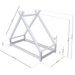 Lit tipi enfant TAHUKA 80 x 160 beige