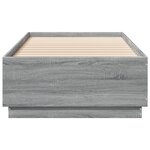 vidaXL Cadre de lit avec lumières LED sonoma gris 100x200 cm