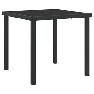 vidaXL Table de Jardin Noir 80 x 80 x 73 cm Teck massif