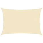 vidaXL Voile d'ombrage 160 g/m² Crème 5x7 m PEHD