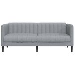 vidaXL Canapé à 2 places gris clair tissu
