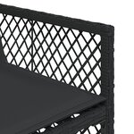 vidaXL Ensemble à manger de jardin coussins 7 Pièces noir résine tressée