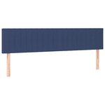 vidaXL Sommier à lattes de lit avec matelas Bleu 180x200 cm Tissu