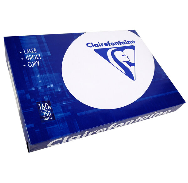 Ramette 250 Feuilles Papier 160g A3 420x297 mm Certifié PEFC Blanc CLAIRALFA