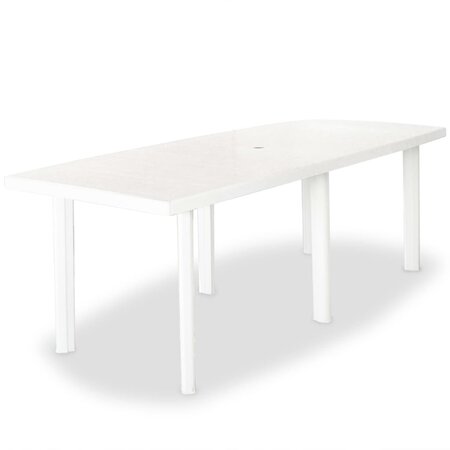 vidaXL Table de jardin Blanc 210 x 96 x 72 cm Plastique