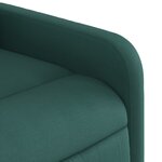 vidaXL Fauteuil inclinable électrique Vert foncé Tissu