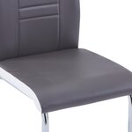 vidaXL Chaises à manger cantilever lot de 4 gris similicuir