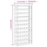 vidaXL Casier à bouteilles pour 77 bouteilles noir bois pin solide