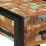 Table d'appoint vidaXL avec tiroir Noir 40x40x50 cm en bois massif de récupération