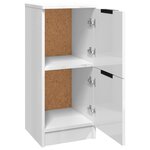 vidaXL Buffet Blanc brillant 30x30x70 cm Bois d'ingénierie