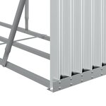 vidaXL Porte-bûches argenté 234x45x100 cm acier galvanisé