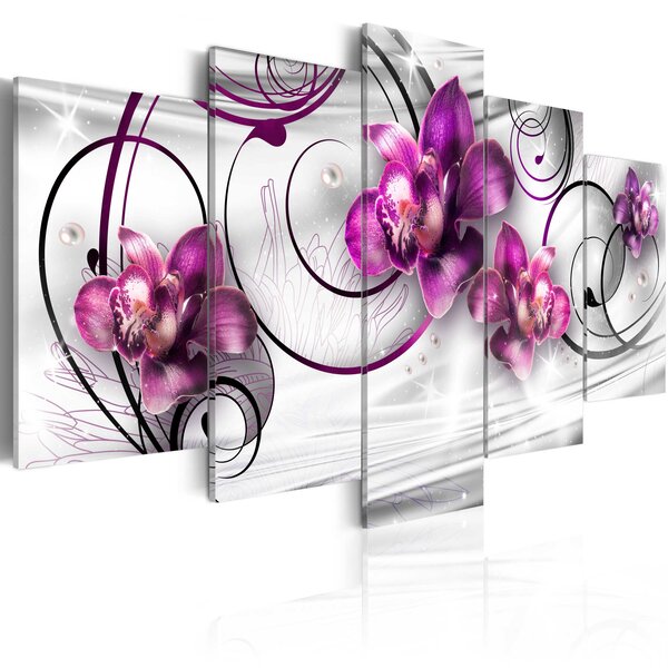 Tableau - orchids and pearls l x h en cm 200x100