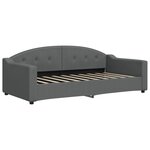 vidaXL Lit de jour avec lit gigogne gris foncé 90x190 cm tissu