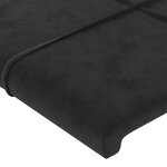 vidaXL Têtes de lit 2 Pièces Noir 100x5x78/88 cm Velours