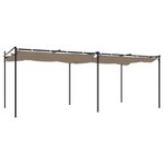 vidaXL Pergola avec toit rétractable taupe 589x292x230 cm