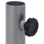 vidaXL Base de parasol pour mât Ø32/34/38 mm argenté acier