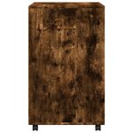 vidaXL Armoire à roulettes chêne fumé 60x48x81 cm bois d'ingénierie