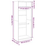 vidaXL Garde-robe chêne marron 80x50x200 cm bois d'ingénierie