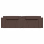 vidaXL Coussin de tête de lit marron 180 cm similicuir