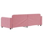 vidaXL Lit de jour avec lit gigogne rose 80x200 cm velours