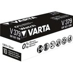 Pile oxyde argent pour montres V379 (SR63) SR521SW 1,55 Volt 14 mAh VARTA