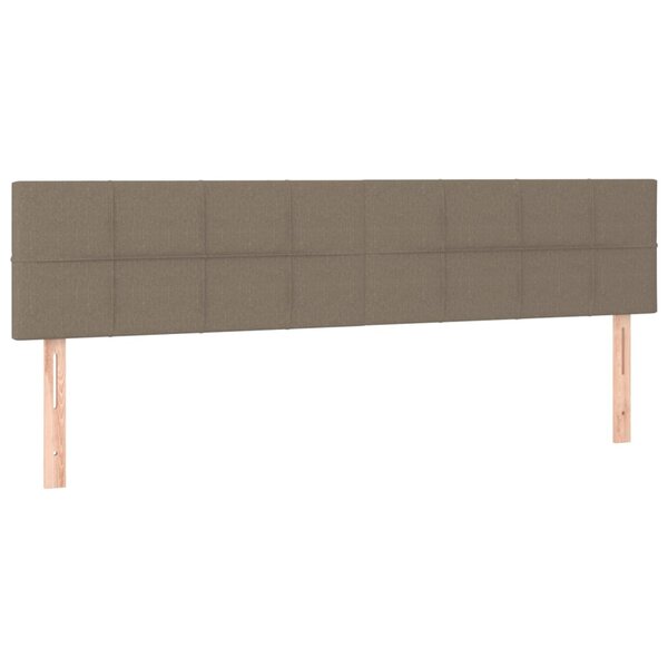 vidaXL Têtes de lit 2 Pièces Taupe 100x5x78/88 cm Tissu