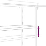 vidaXL Armoire de bureau avec 2 portes Gris 90 cm Acier