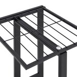 vidaXL Jardinière à 4 niveaux avec roues 44x23x80 cm Noir Fer