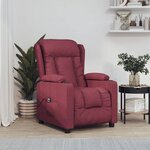 vidaXL Fauteuil inclinable électrique Rouge bordeaux Tissu