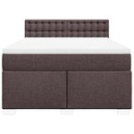 vidaXL Sommier à lattes de lit avec matelas Marron foncé 140x190 cm