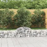 vidaXL Paniers à gabions arqués 13 Pièces 200x30x40/60 cm Fer galvanisé