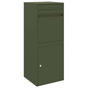 vidaXL Boîte de dépôt de colis Vert olive 41 x 38 x 103 cm Acier