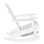 Fauteuil de jardin Adirondack à bascule rocking chair style néo-rétro assise dossier ergonomique bois sapin traité peint blanc