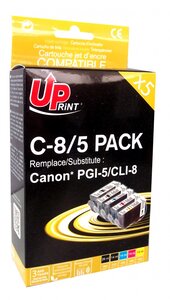 Pack UPrint compatible CANON PGI-5/CLI-8 5 cartouches