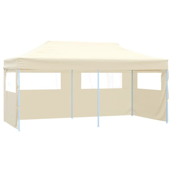 vidaXL Tente de réception pliable crème 3 x 6 m