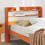 vidaXL Tête de lit avec étagères marron cire 90 cm bois massif de pin