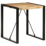 vidaXL Table de salle à manger 70x70x75cm Bois de manguier massif brut