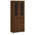 vidaXL Buffet haut Chêne marron 69 5x34x180 cm Bois d'ingénierie