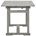 vidaXL Table à dîner de jardin (120-170)x80x75 cm Bois d'acacia massif