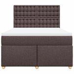 vidaXL Sommier à lattes de lit avec matelas Marron foncé 140x190 cm