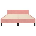 vidaXL Cadre de lit avec tête de lit rose 120x190 cm velours